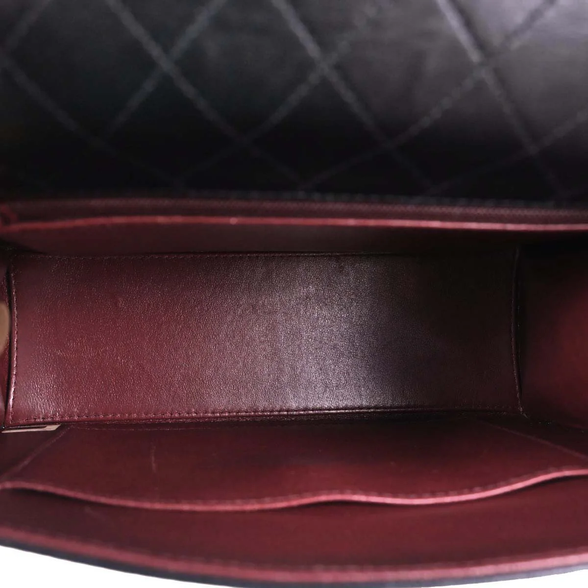 Chanel 1989-1991 Black Lambskin Straight Flap Shoulder Bag - Image 8