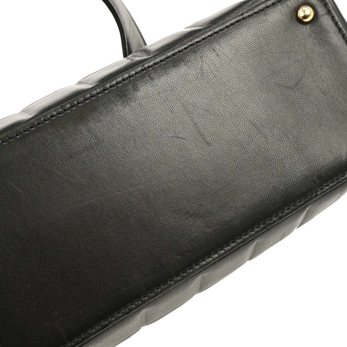 Chanel 2001-2003 Black Lambskin Choco Bar Tote Handbag - Image 3
