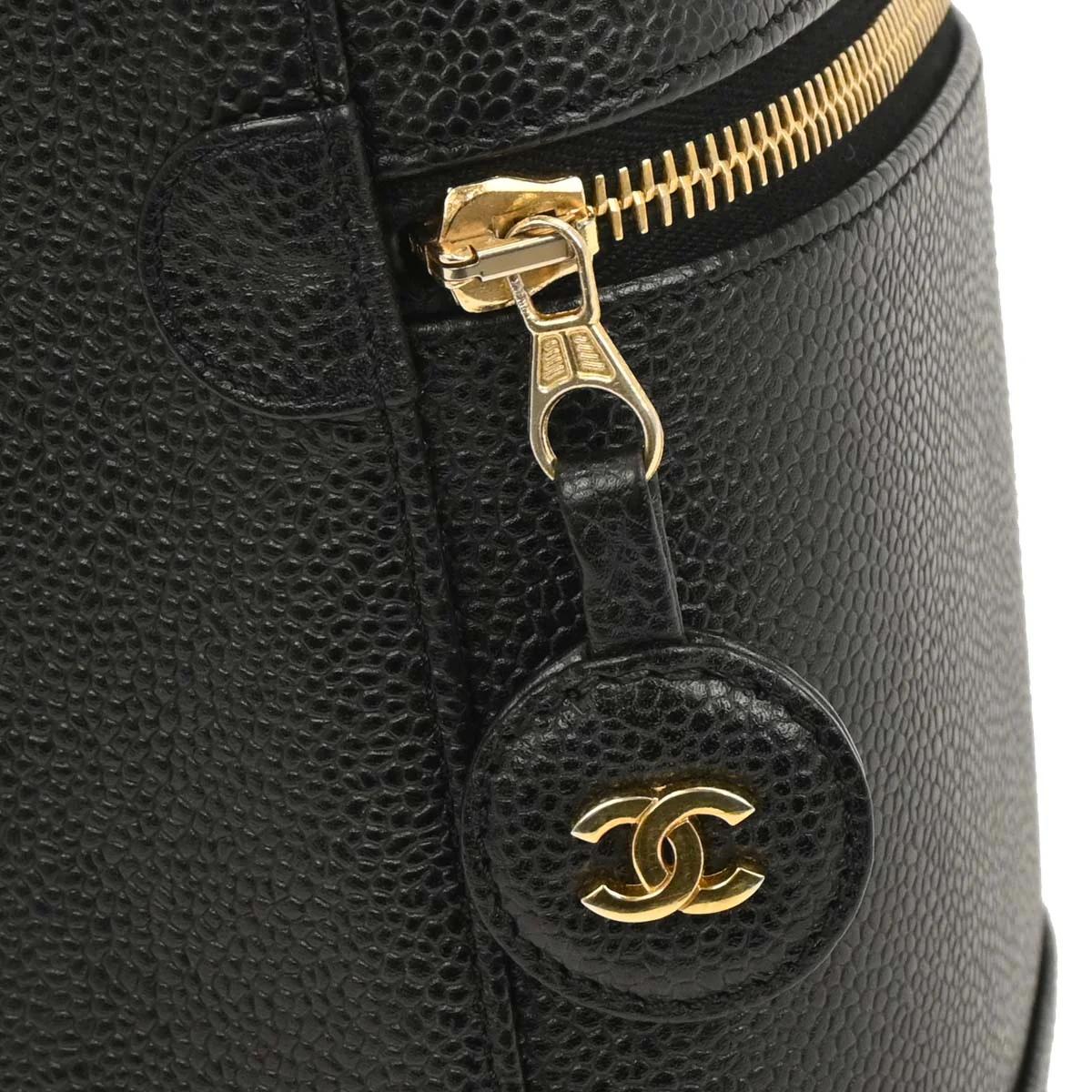 Chanel 2001-2003 Black Caviar Timeless Vanity Handbag - Image 3
