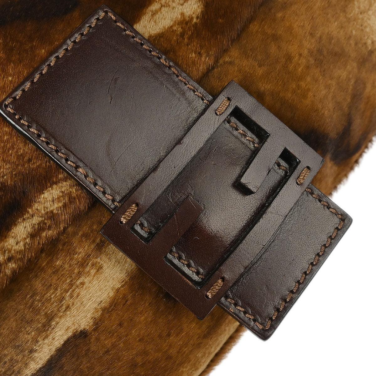 Fendi * 2001 Pony Hair Baguette Handbag - Image 4