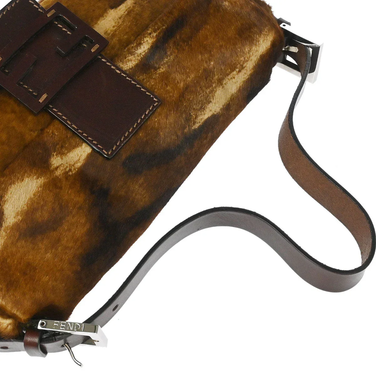Fendi * 2001 Pony Hair Baguette Handbag - Image 6