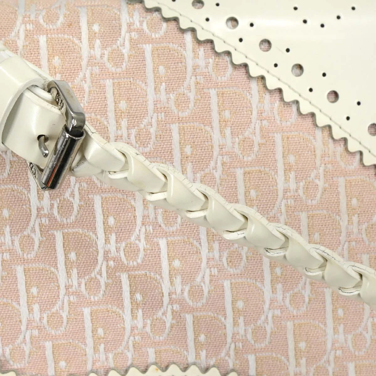 Christian Dior 2004 Pink Canvas Trotter Handbag - Image 7