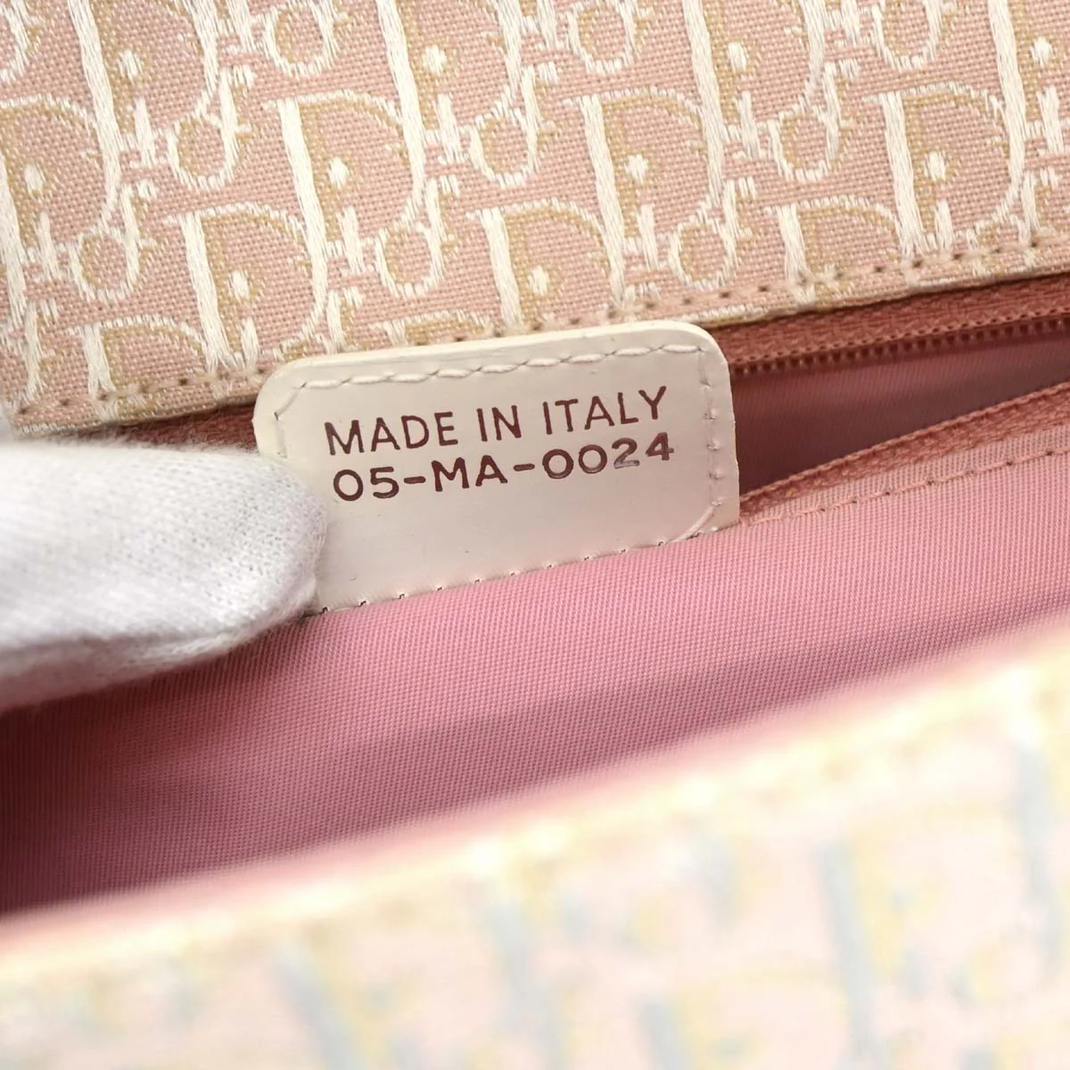 Christian Dior 2004 Pink Canvas Trotter Handbag - Image 9