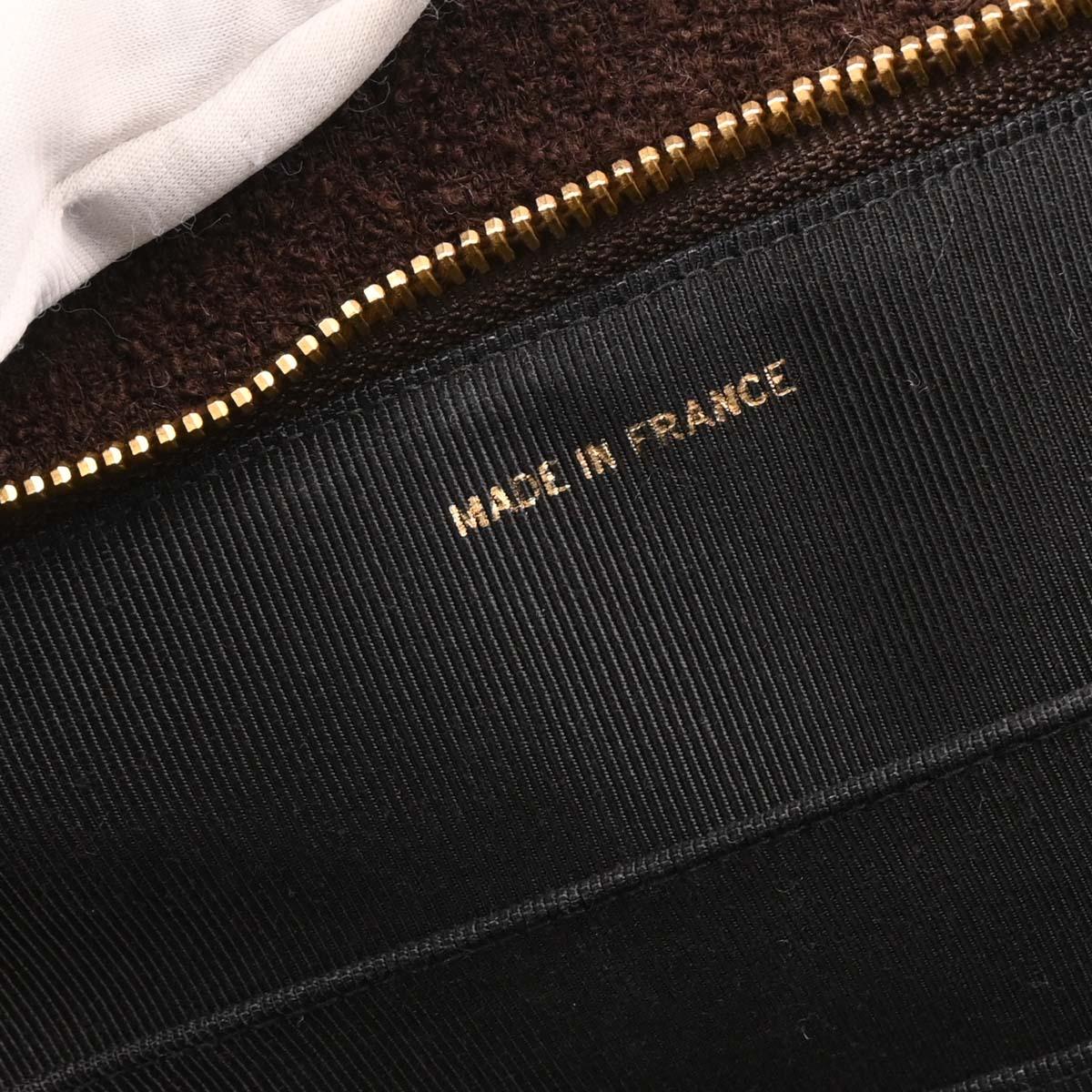 Chanel 1994-1996 Brown Tweed Chain Shoulder Tote Bag - Image 10
