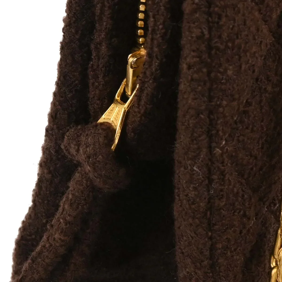 Chanel 1994-1996 Brown Tweed Chain Shoulder Tote Bag - Image 7