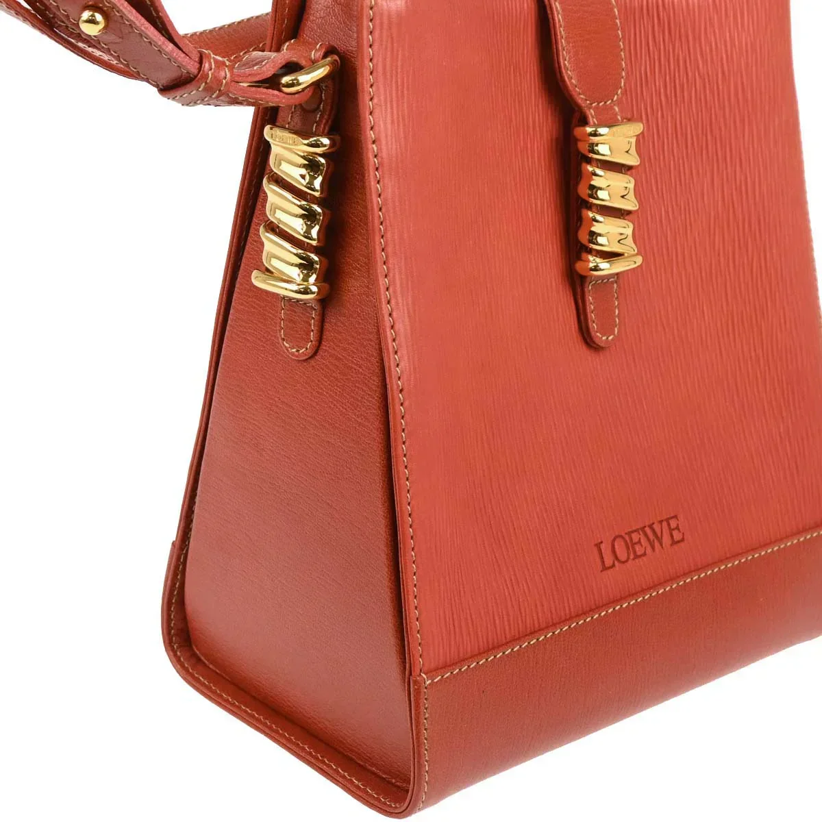 Loewe Vermilion Red Leather Shoulder Bag - Image 3