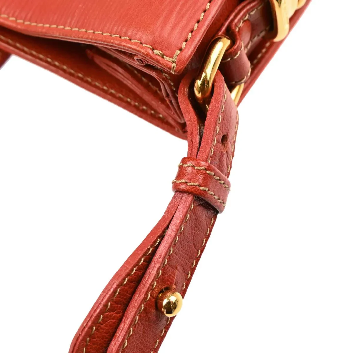 Loewe Vermilion Red Leather Shoulder Bag - Image 7