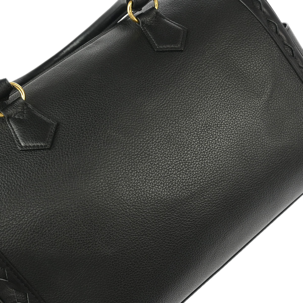 Yves Saint Laurent Black Duffle Handbag - Image 5