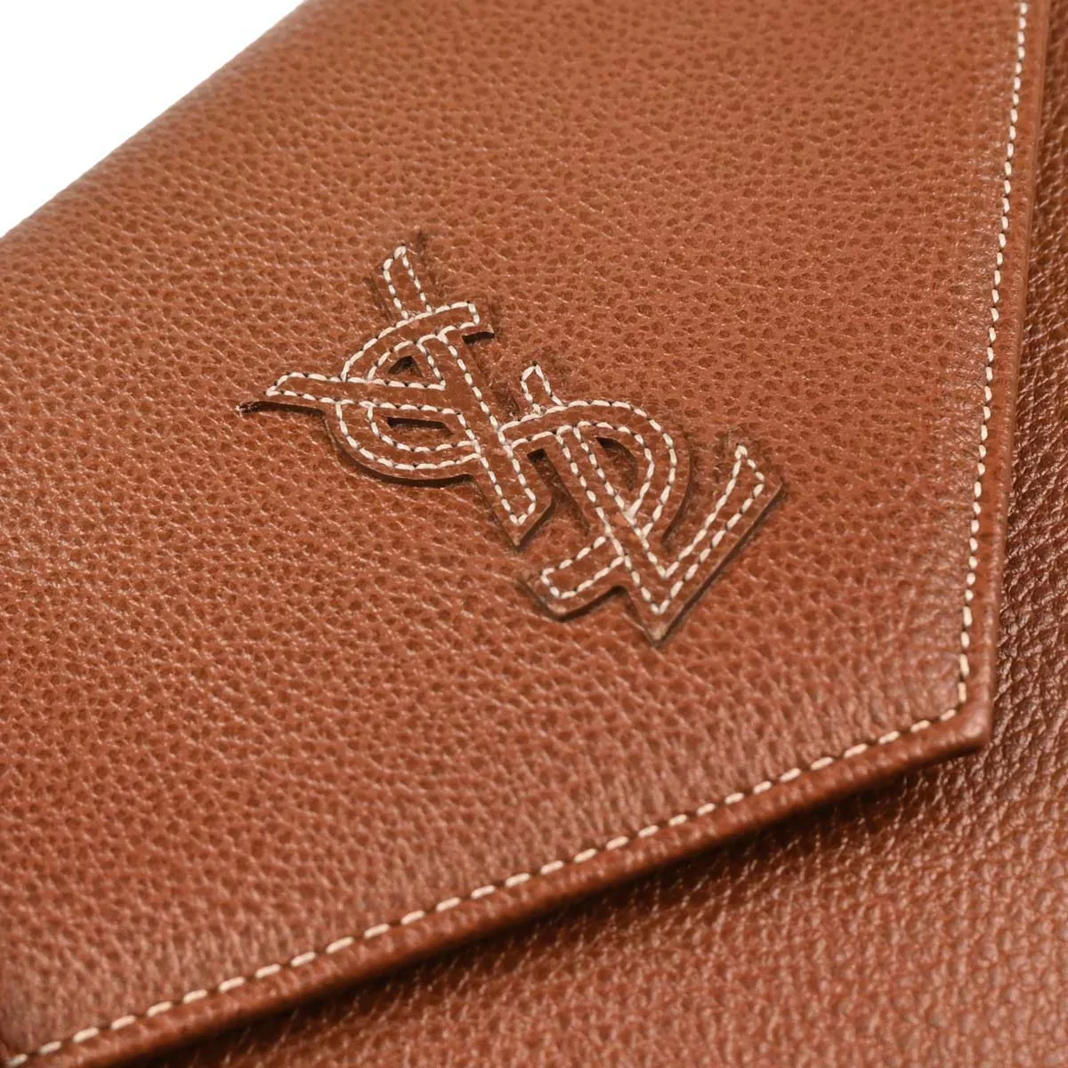 Yves Saint Laurent Brown Leather Shoulder Bag - Image 6