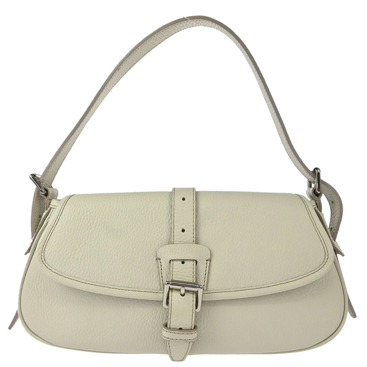 Burberry White Leather Shoulder Bag