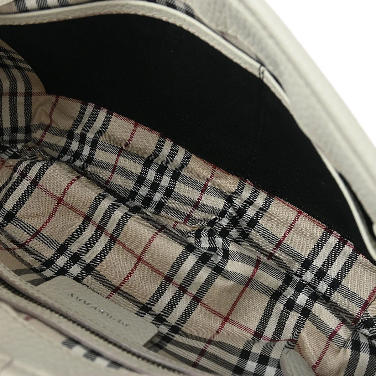 Burberry White Leather Shoulder Bag - Image 8