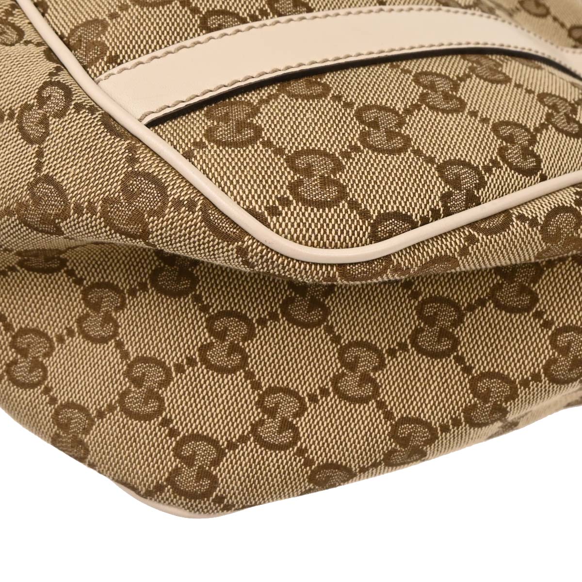 Gucci Beige White GG Tote Bag - Image 5