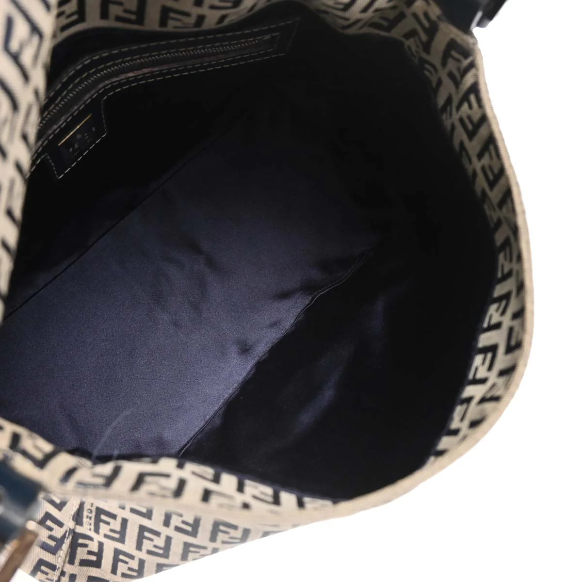 Fendi Gray Canvas Zucchino Mamma Baguette Handbag - Image 7