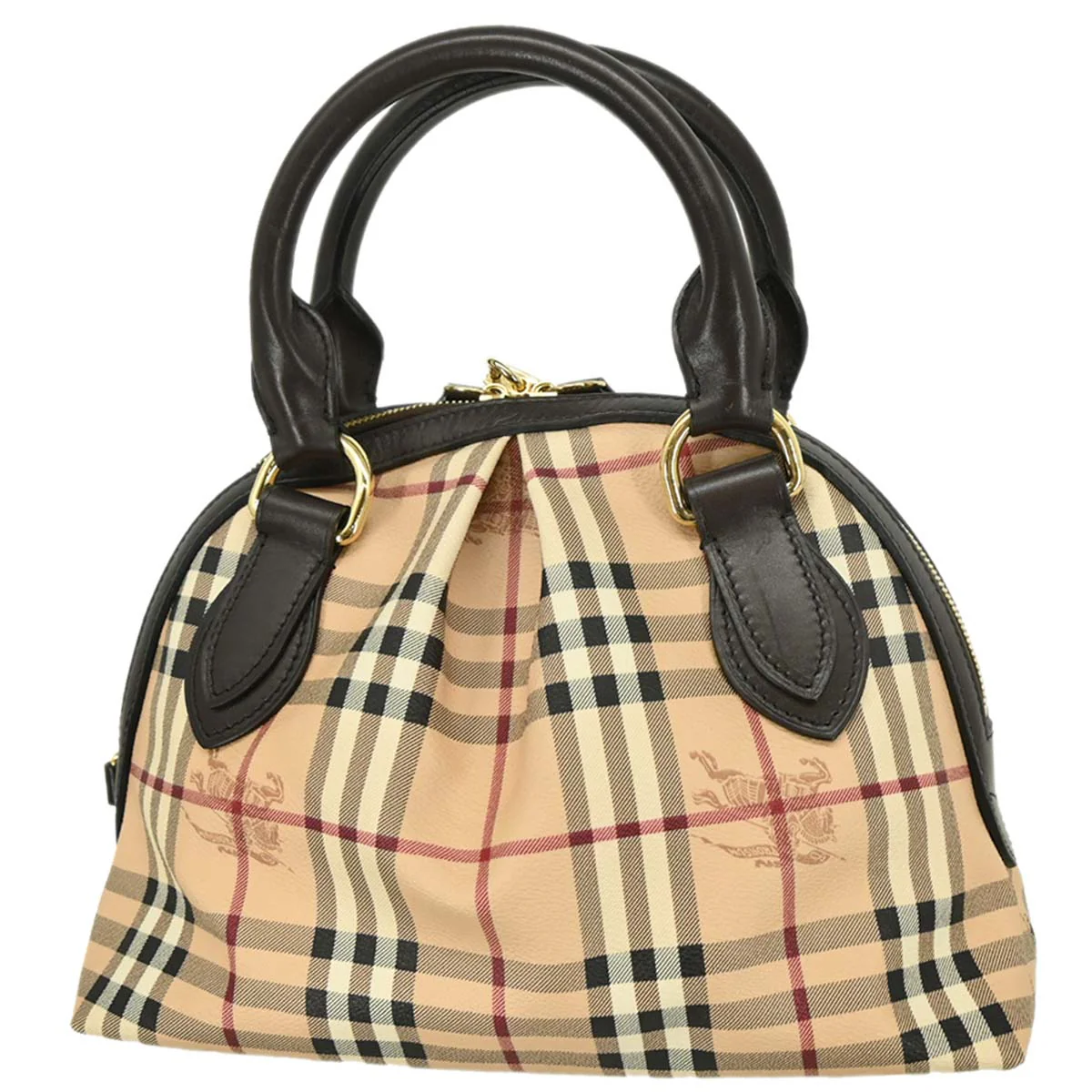 Burberry Beige PVC House Check Handbag - Image 2