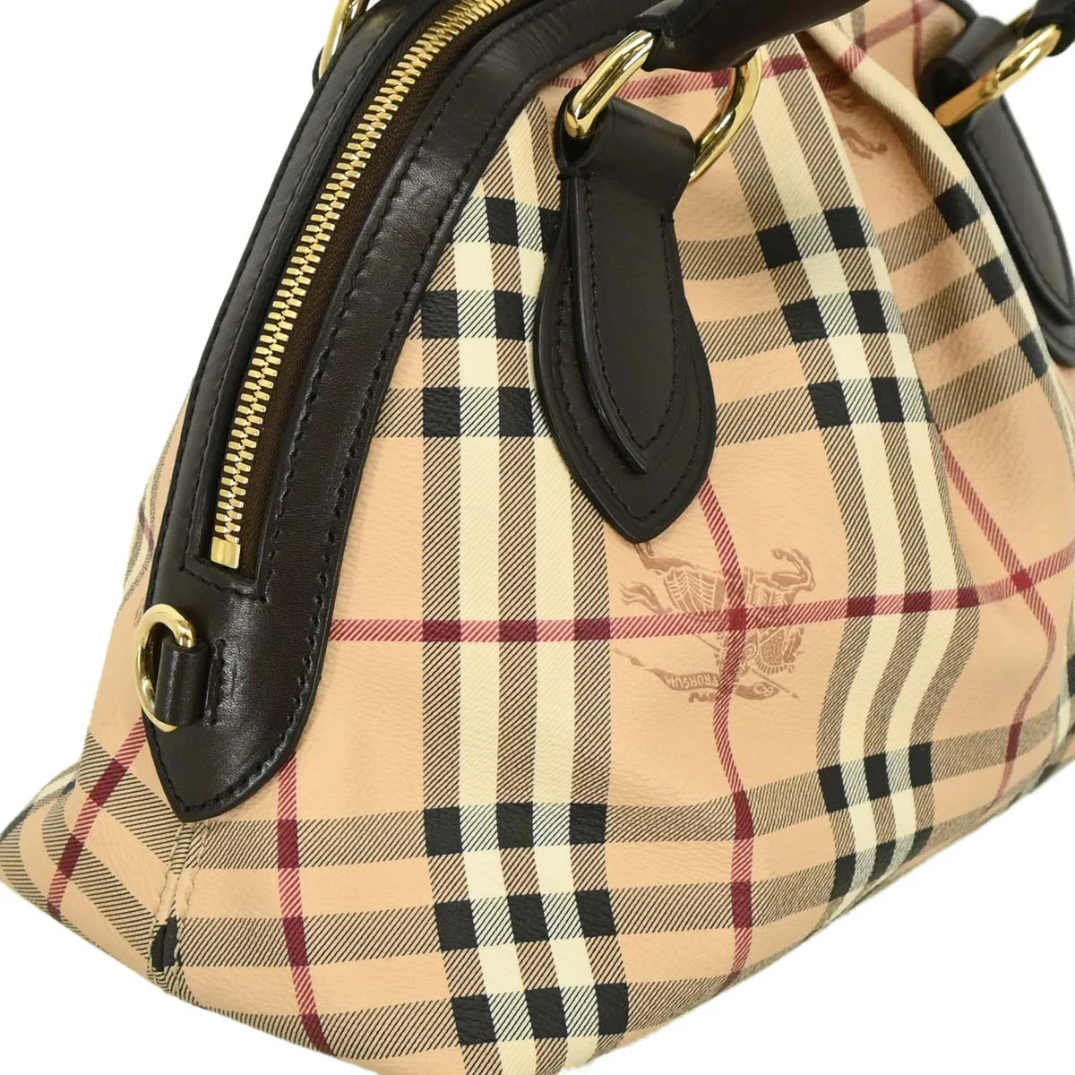 Burberry Beige PVC House Check Handbag - Image 3