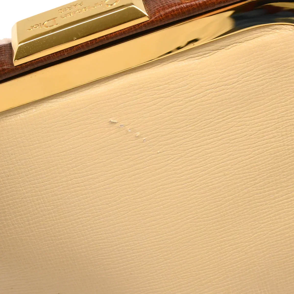 Christian Dior Beige Leather 2way Shoulder Handbag - Image 6