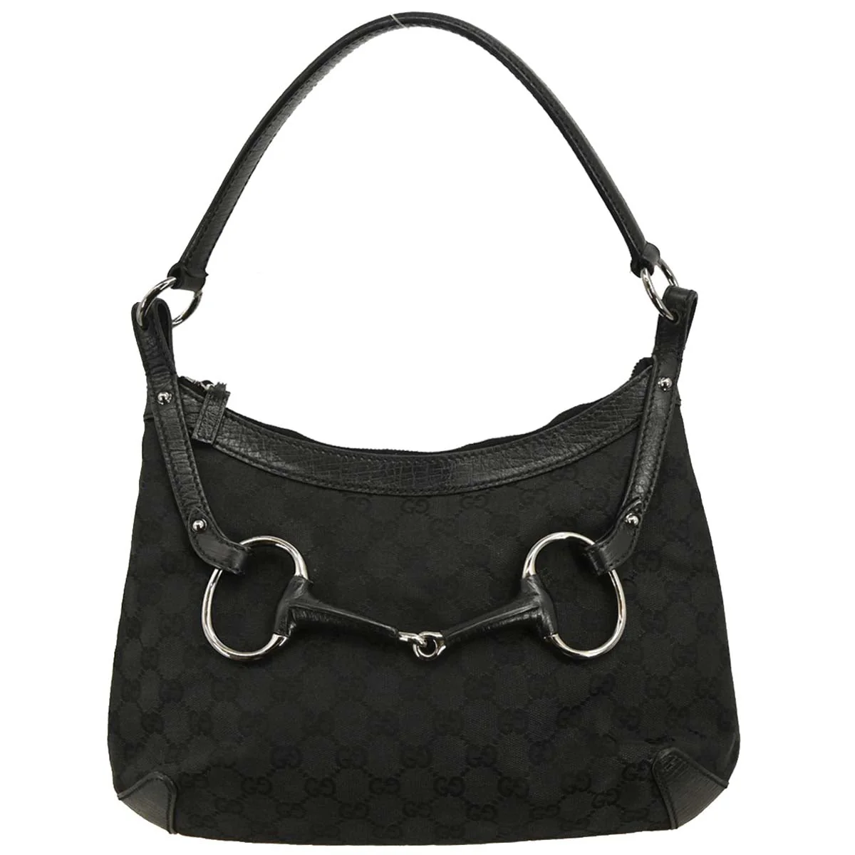 Gucci Black GG Hobo Handbag