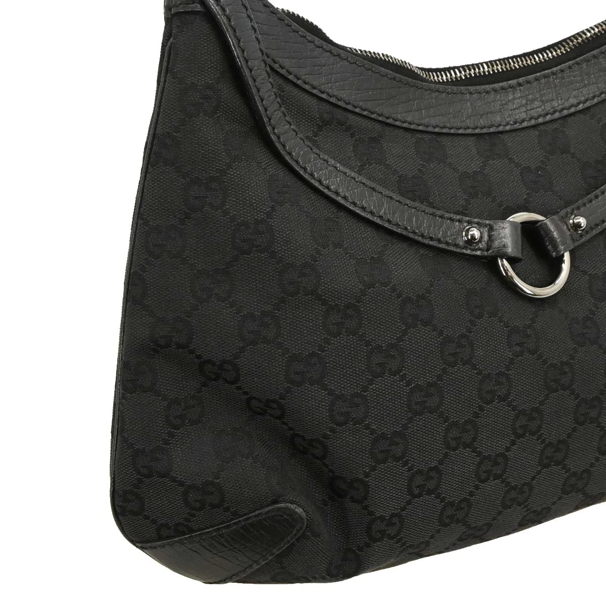 Gucci Black GG Hobo Handbag - Image 3