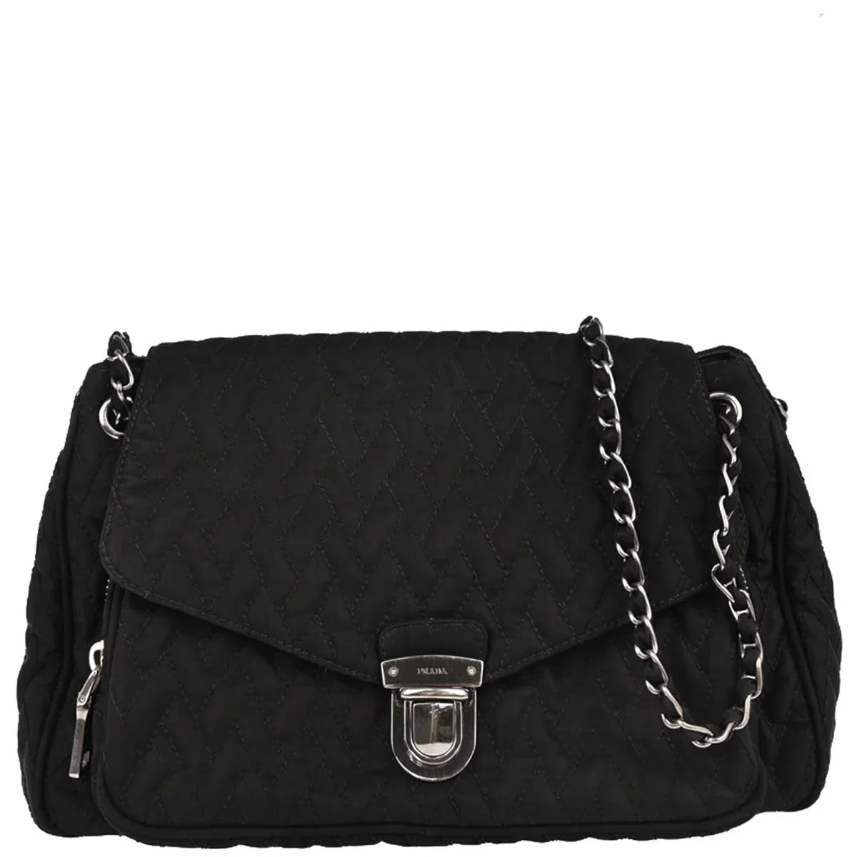 Prada Black Nylon Shoulder Bag - Image 11