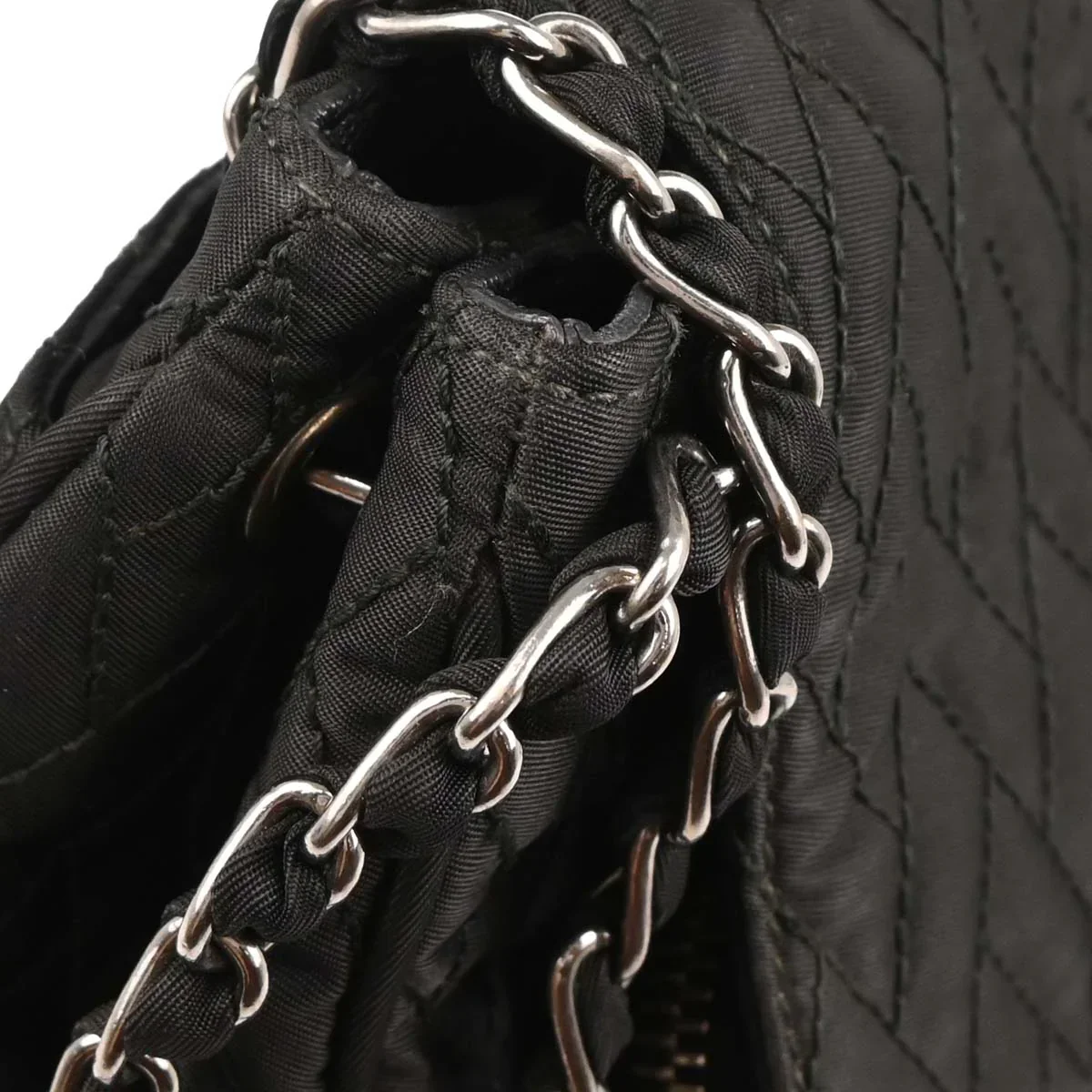 Prada Black Nylon Shoulder Bag - Image 16