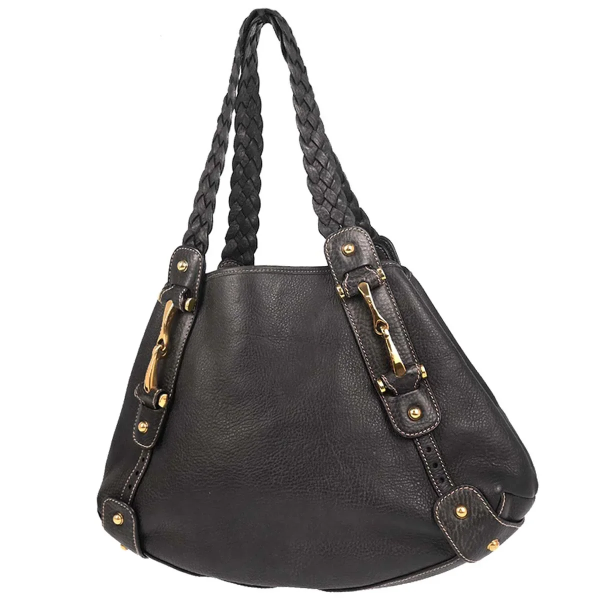 Gucci Gray Leather Handbag - Image 2