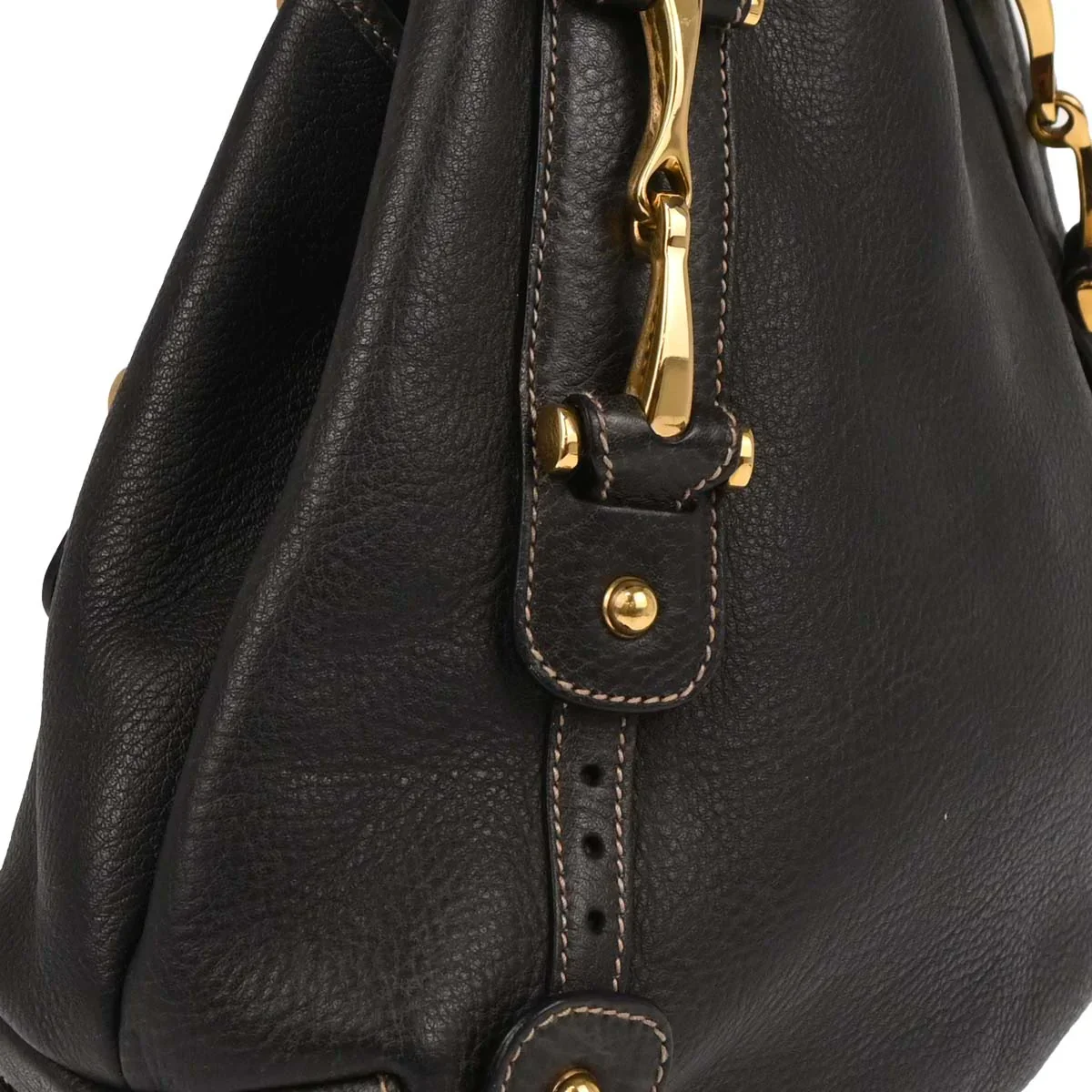 Gucci Gray Leather Handbag - Image 3