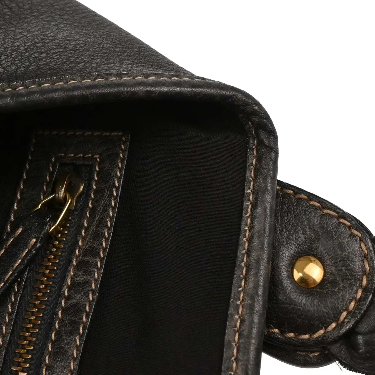 Gucci Gray Leather Handbag - Image 9