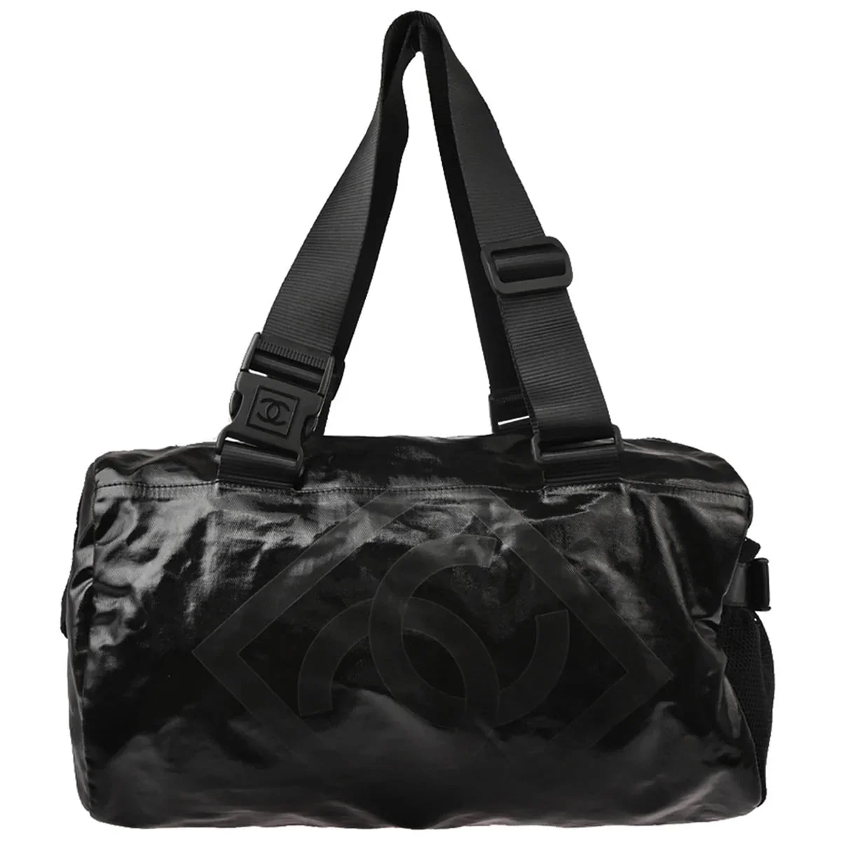 Chanel 2006-2008 Black PVC Sport Line Shoulder Bag