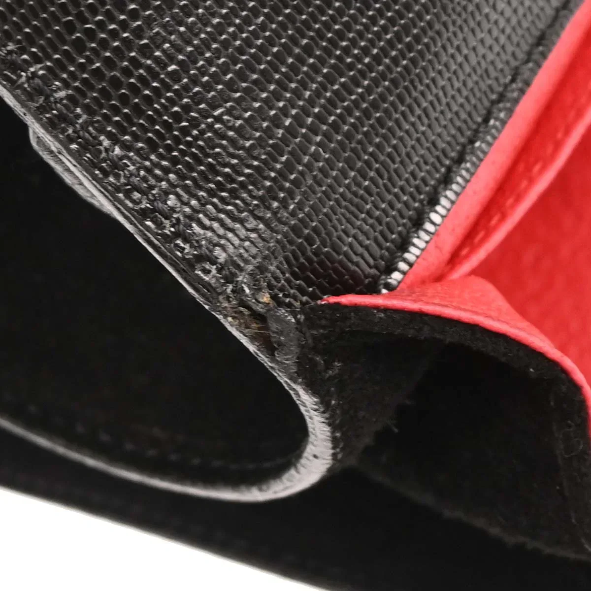 Celine Black Suede Embossed Leather Handbag - Image 8