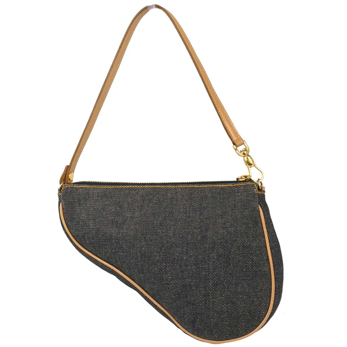 Christian Dior 2002 Navy Denim Saddle Handbag - Image 2