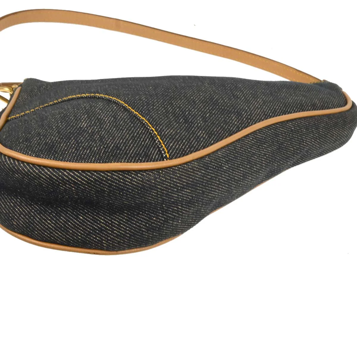 Christian Dior 2002 Navy Denim Saddle Handbag - Image 4