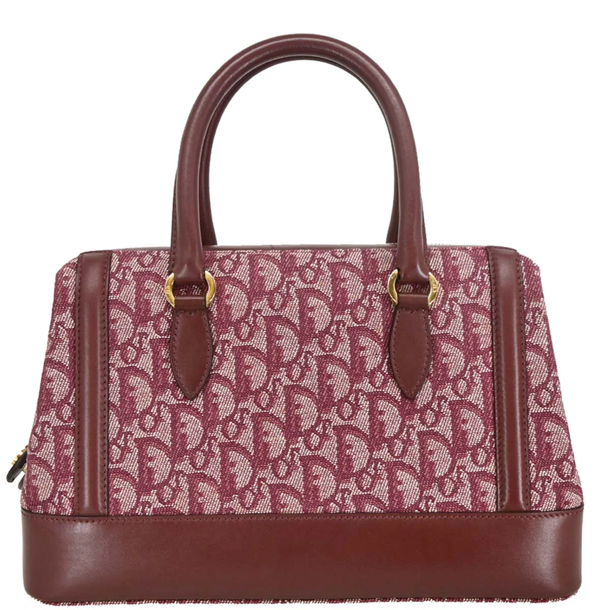 Christian Dior 2002 Bordeaux Canvas Trotter Handbag