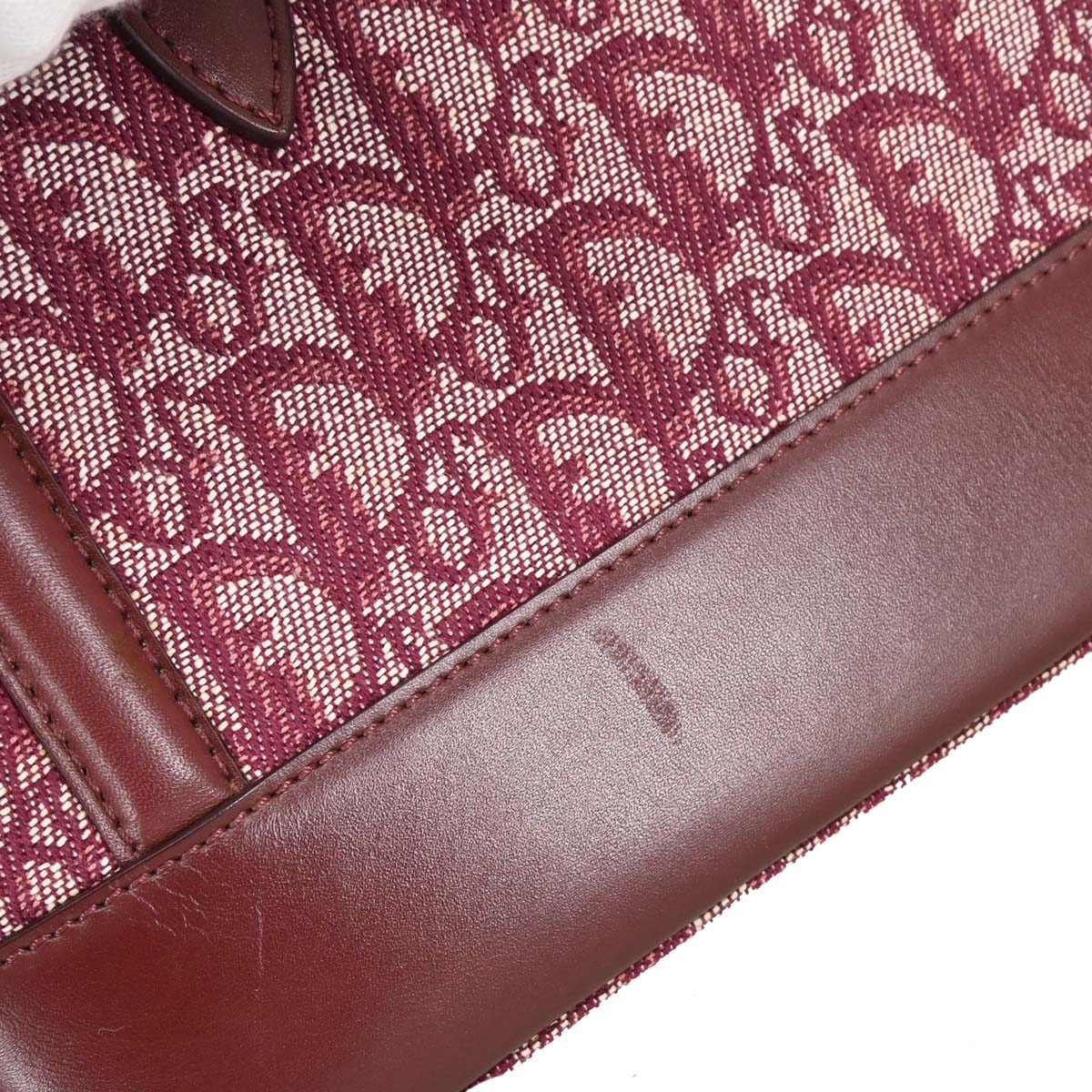 Christian Dior 2002 Bordeaux Canvas Trotter Handbag - Image 3