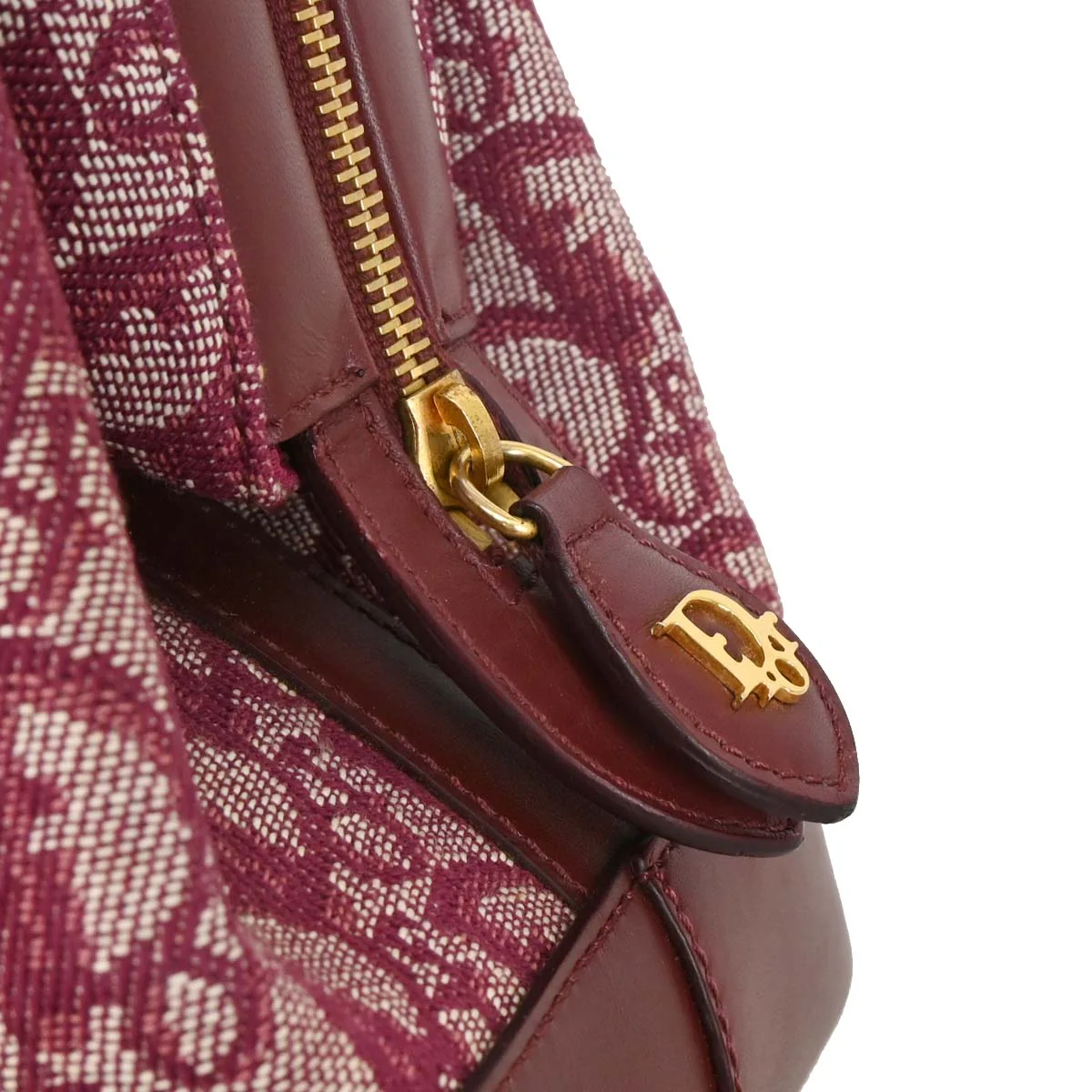 Christian Dior 2002 Bordeaux Canvas Trotter Handbag - Image 6