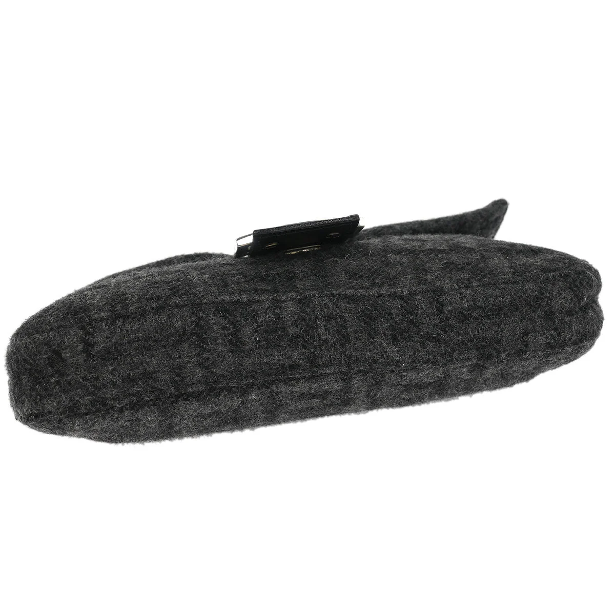 Fendi Gray Wool Zucca Baguette Handbag - Image 3