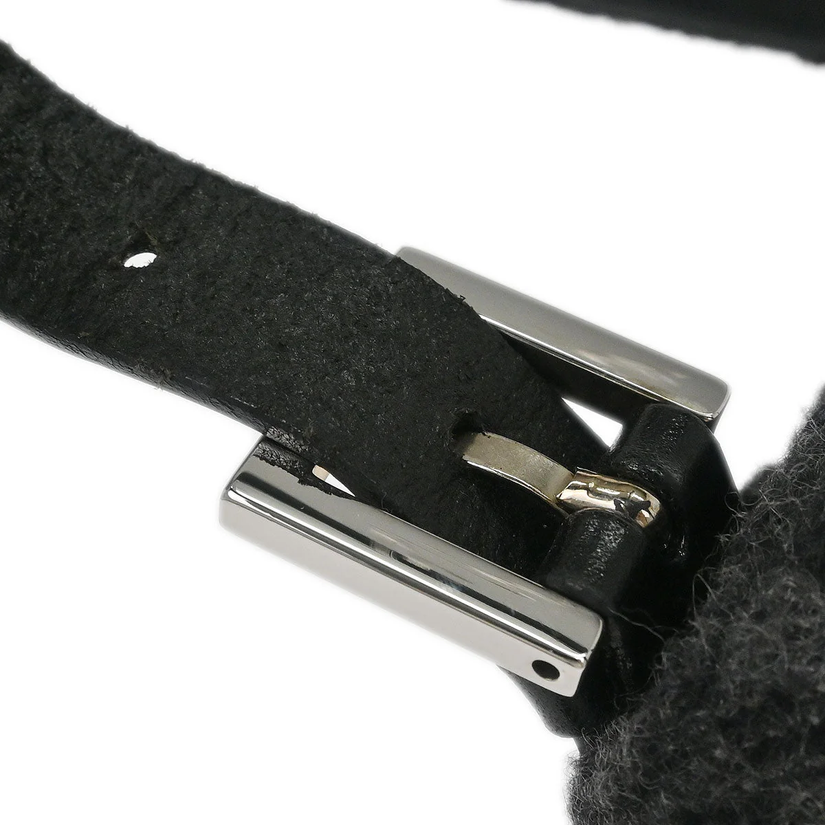 Fendi Gray Wool Zucca Baguette Handbag - Image 5
