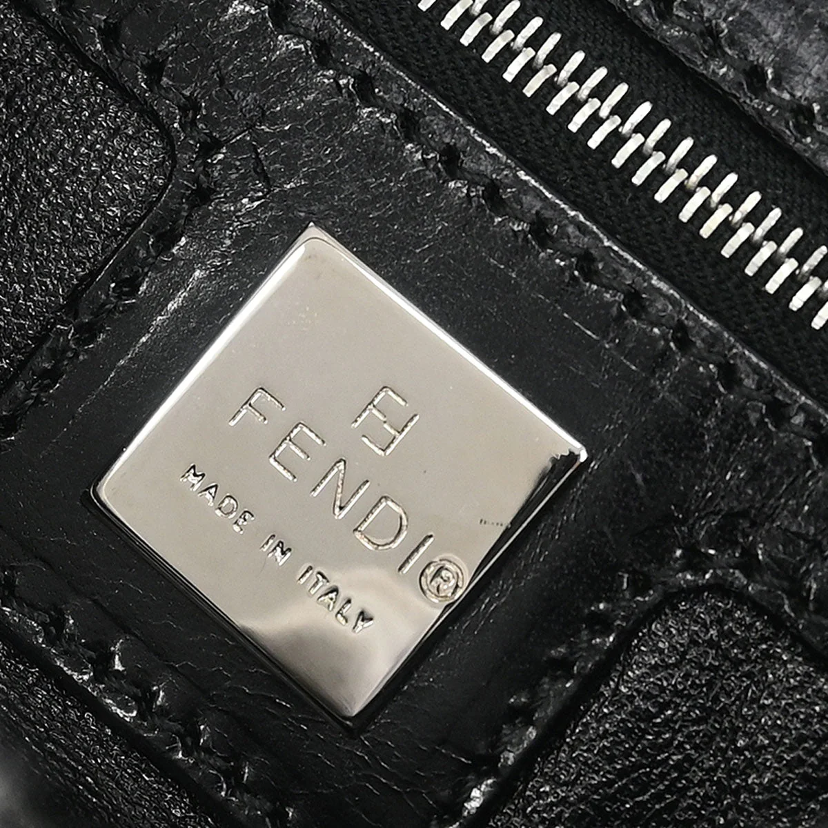 Fendi Gray Wool Zucca Baguette Handbag - Image 9