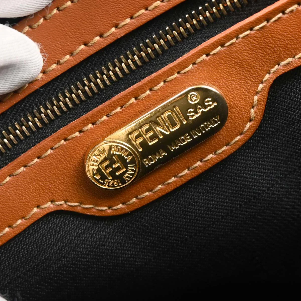 Fendi Pequin 2way Shoulder Handbag - Image 8