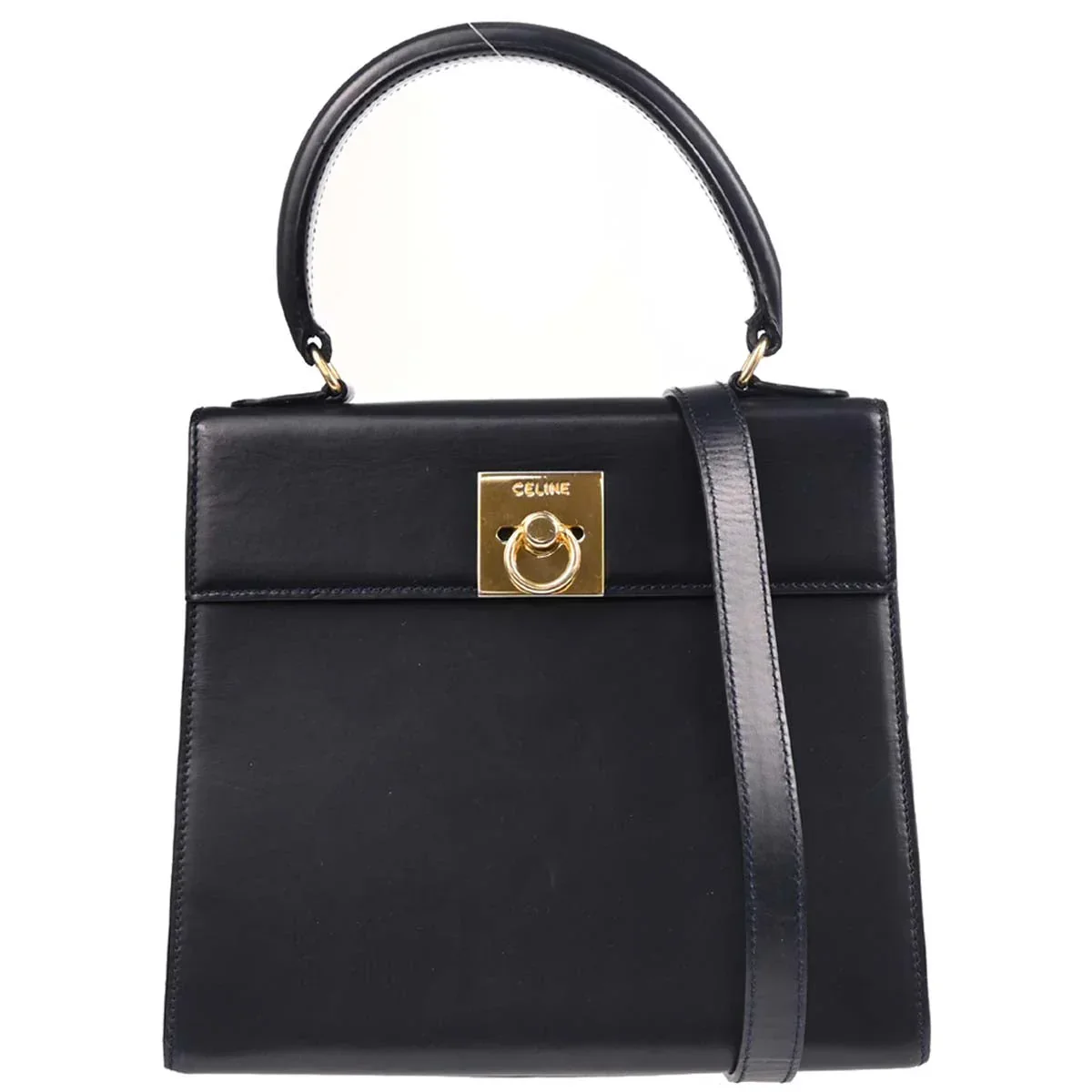 Celine Dark Navy 2way Shoulder Handbag - Image 11