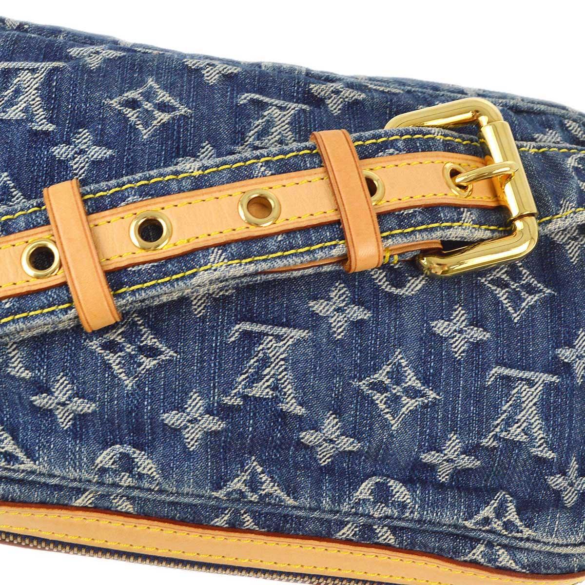 Louis Vuitton 2007 Blue Monogram Denim Bum Bag Waist Pouch M95347 - Image 6