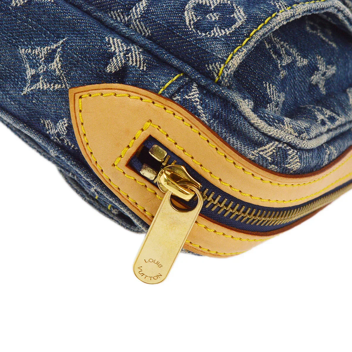 Louis Vuitton 2007 Blue Monogram Denim Bum Bag Waist Pouch M95347 - Image 7