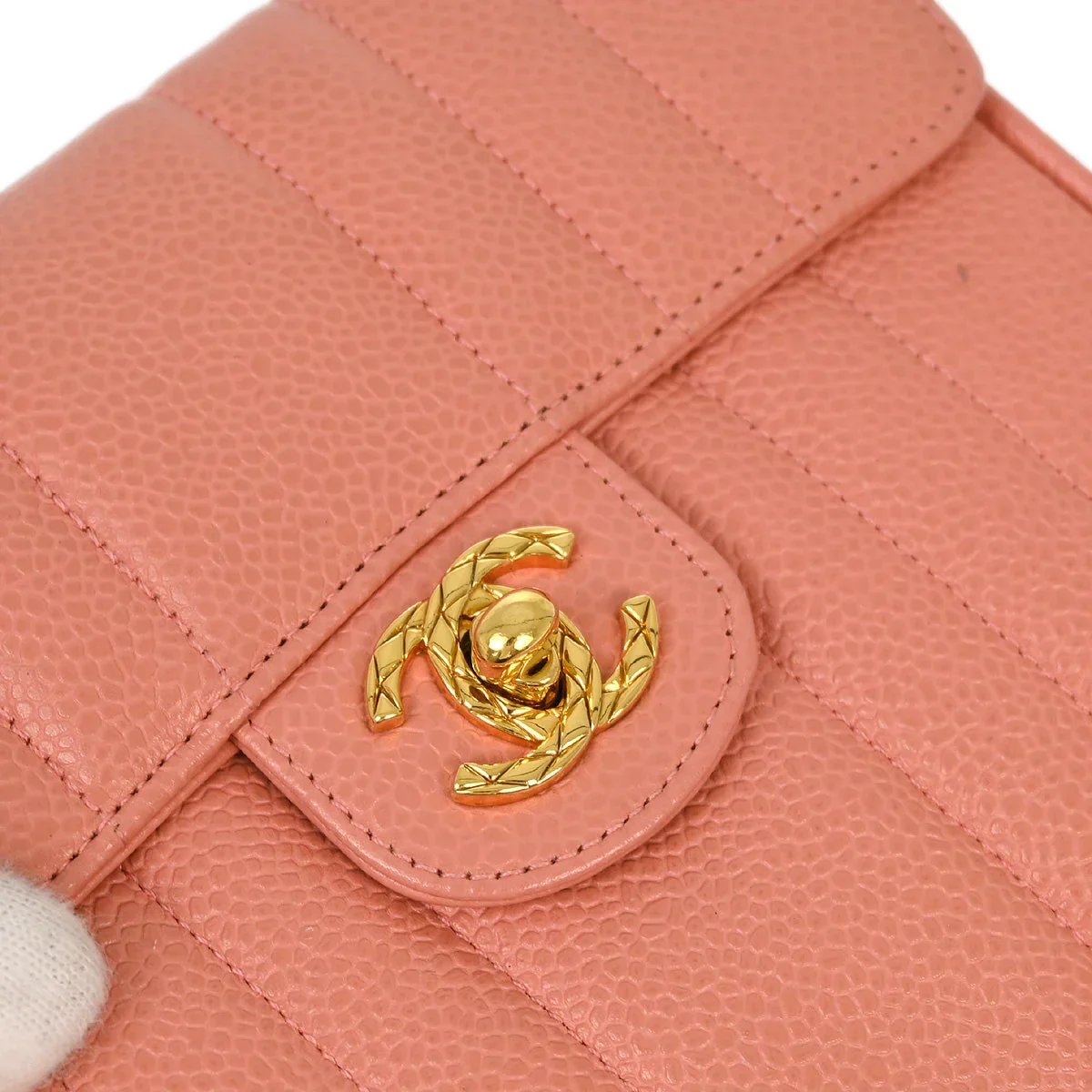 Chanel * 1991-1994 Pink Caviar Mademoiselle Shoulder Bag - Image 4