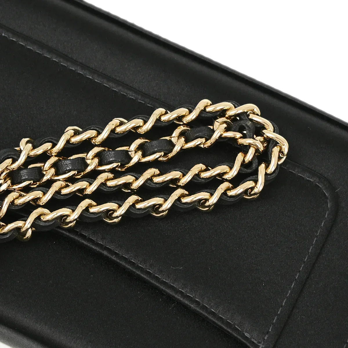 Chanel * 2001-2003 Black Satin Chain Shoulder Bag - Image 5