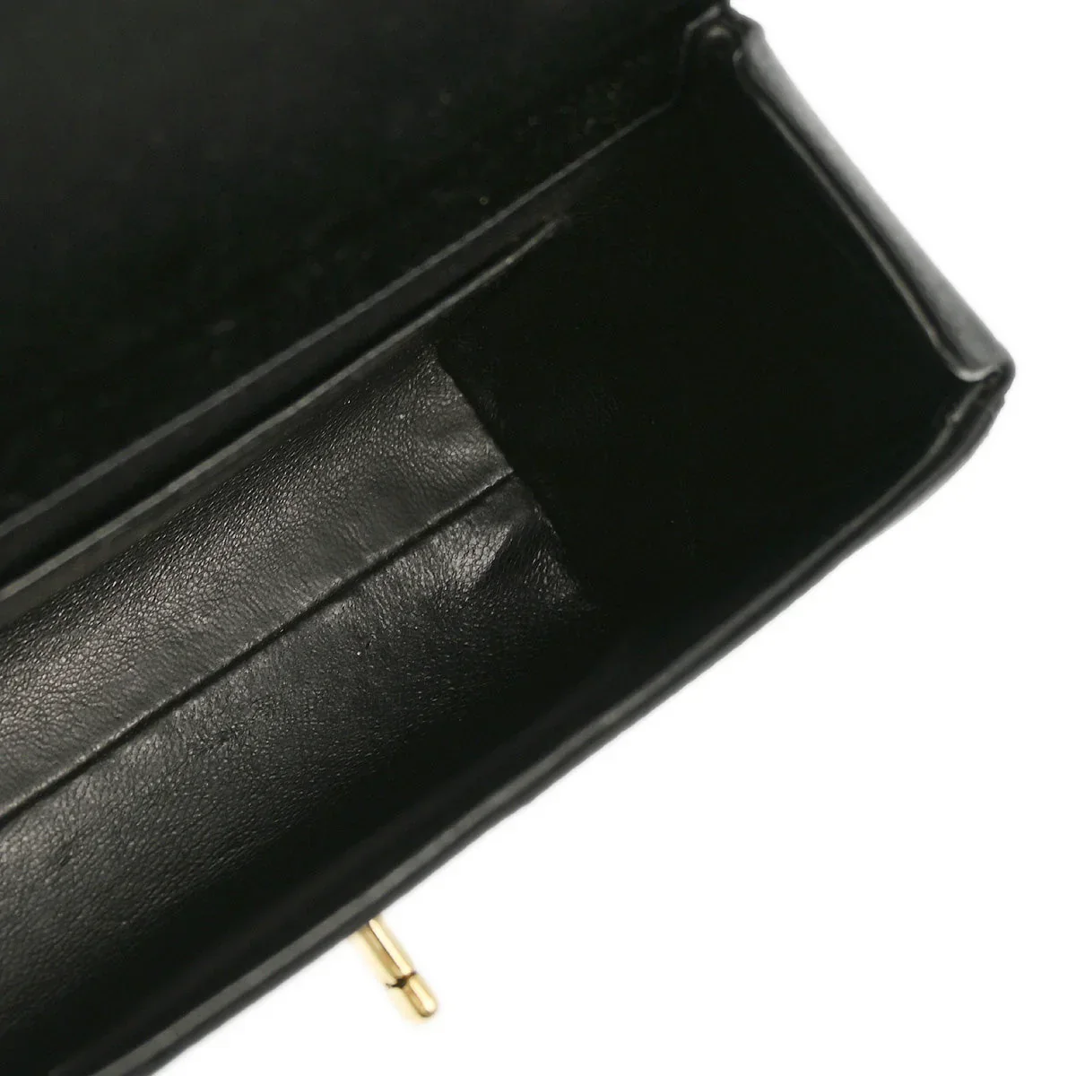 Chanel * 2001-2003 Black Satin Chain Shoulder Bag - Image 7