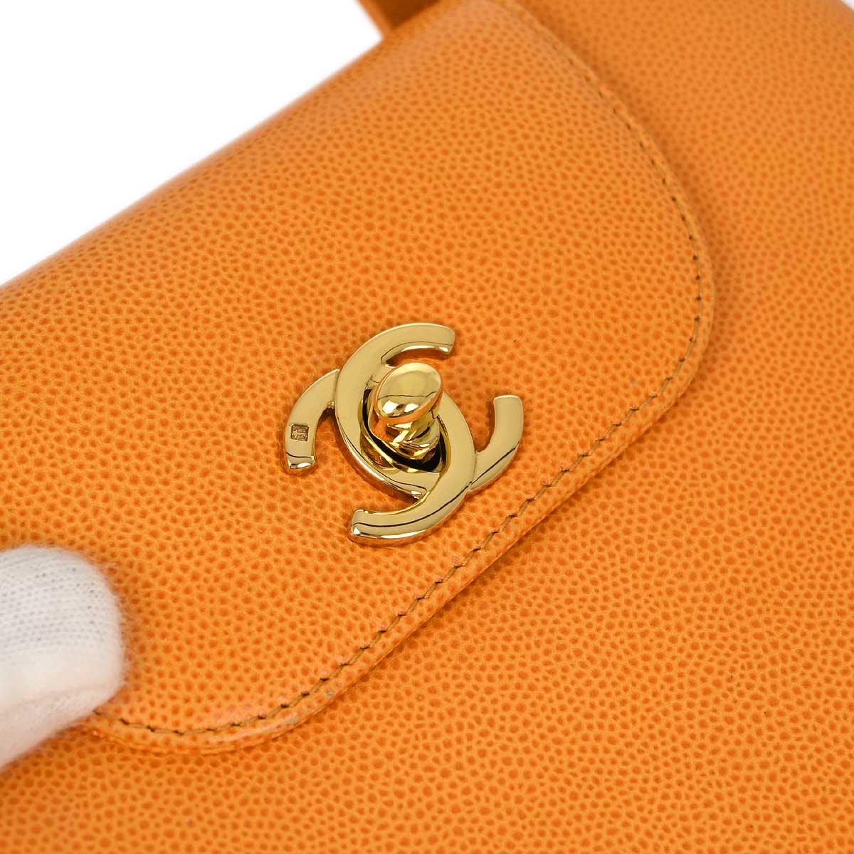 Chanel * 1997-1999 Orange Caviar Handbag - Image 3