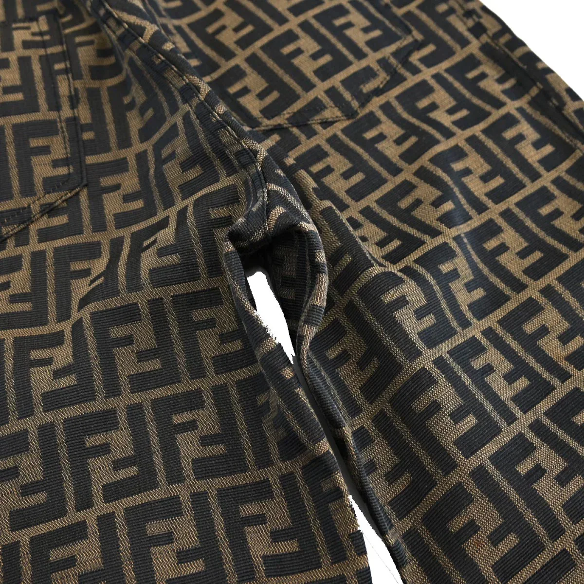 Fendi Zucca Long Pants Brown #42 - Image 4