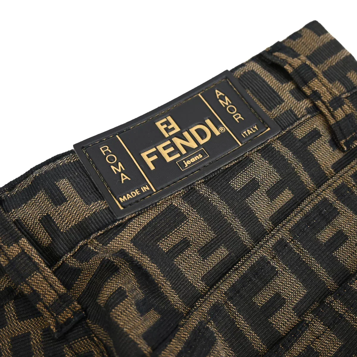 Fendi Zucca Long Pants Brown #42 - Image 5