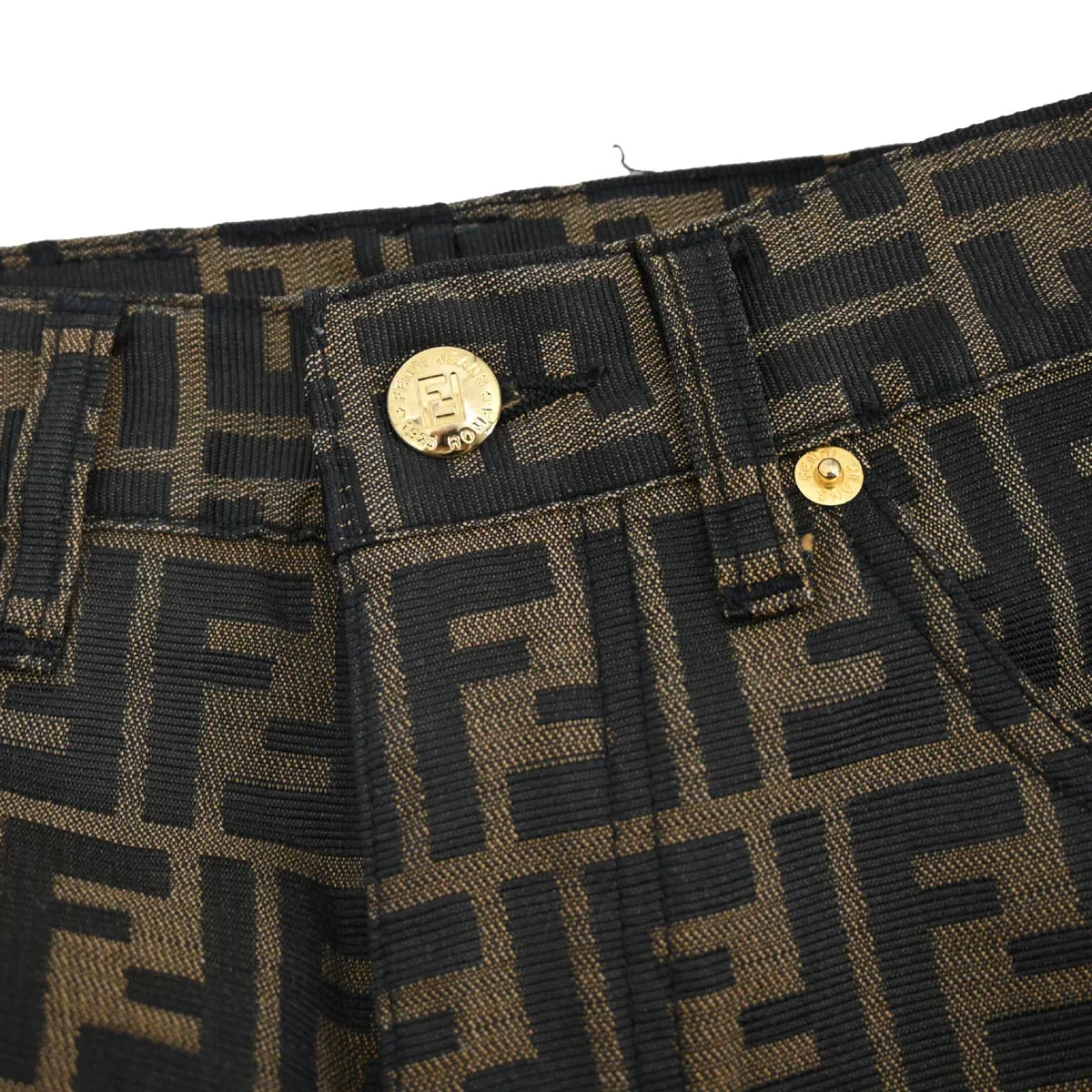 Fendi Zucca Long Pants Brown #42 - Image 7