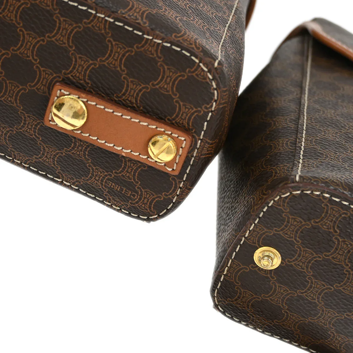 Celine Brown Macadam Twin Backpack - Image 5