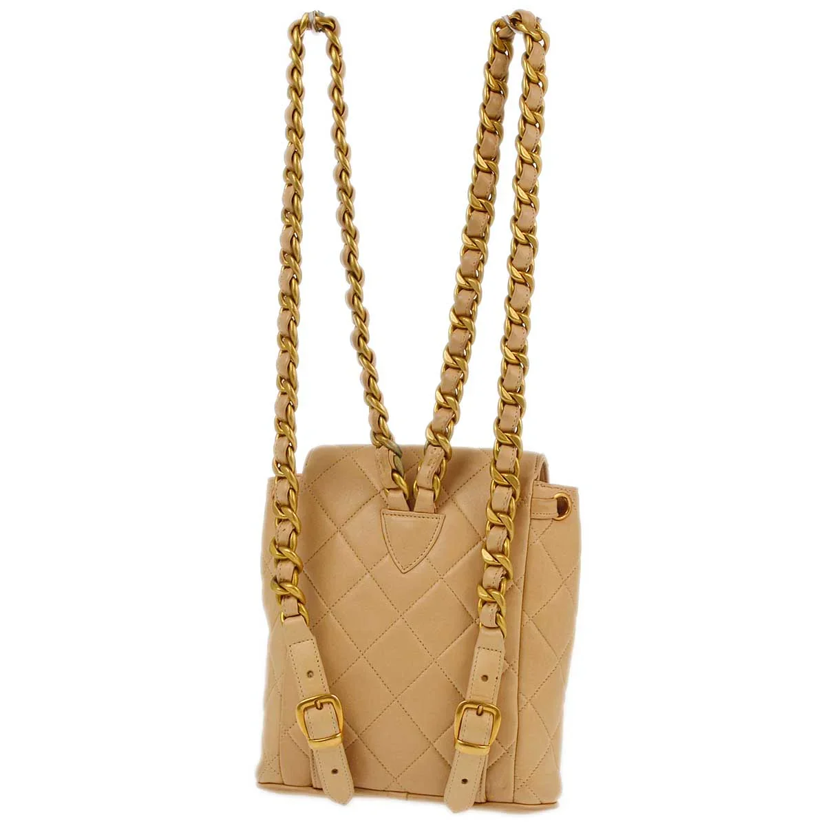 Chanel * 1991-1994 Beige Lambskin Duma Backpack Small - Image 2